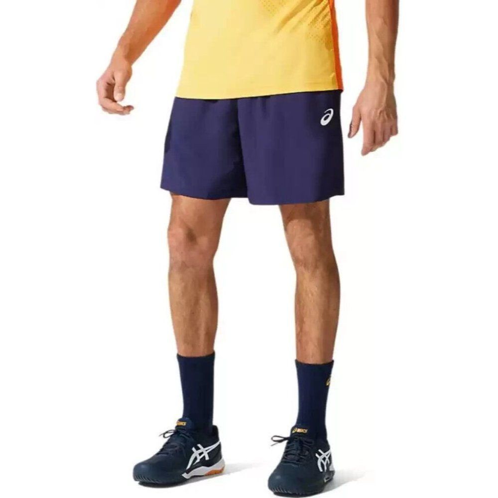 Asics Men's Blue Drawstring D1 Court Running Athletic Shorts Size XL
